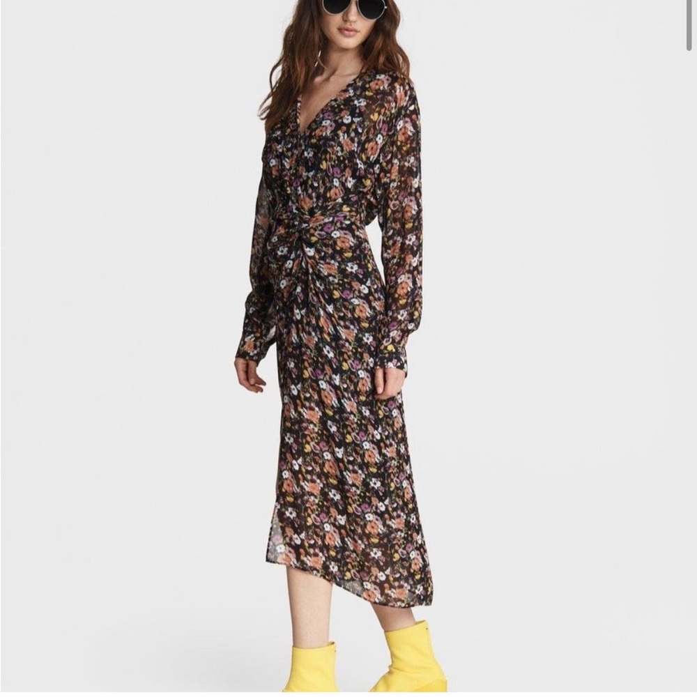 Rag & Bone Amber Dress with Cuffed Long Sleeves